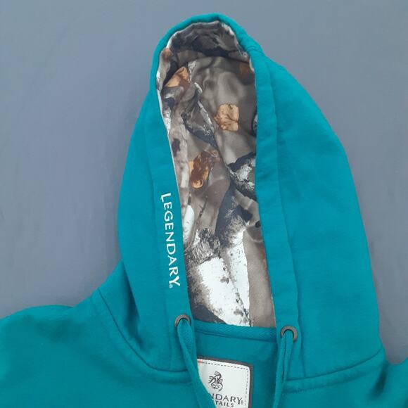 Legendary WhiteTails Womens Large Blue Pullover Hunting Deer Theme Hoodie - Picture 3 of 8